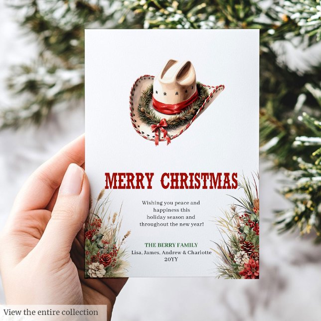 Tarjeta Festiva Wild West typography Christmas greeting card (Wild West typography Christmas greeting card

)
