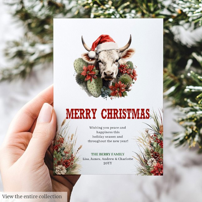 Tarjeta Festiva Wild West Yuletide Holiday Greeting Card (Wild West Yuletide Holiday Greeting Card)