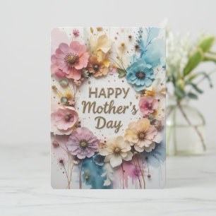 Tarjeta Festiva Wildflowers 3D Mother's Day
