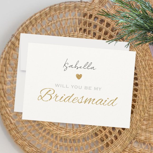 Tarjeta Festiva Will you be my bridesmaid card - Bridesmaid gift (Subido por el creador)
