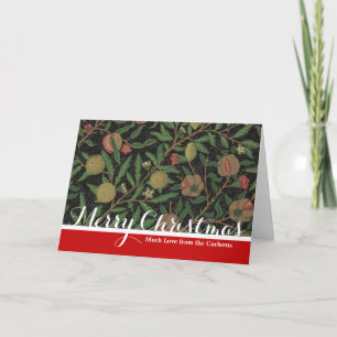 Tarjeta Festiva William Morris Pomegranate Classic Fruit