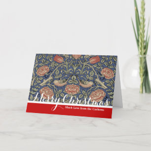 Tarjeta Festiva William Morris Tudor Rosa Wallpaper