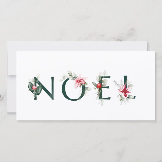 Tarjeta Festiva Winter Berries | Cartas de Navidades | NOEL (Anverso)