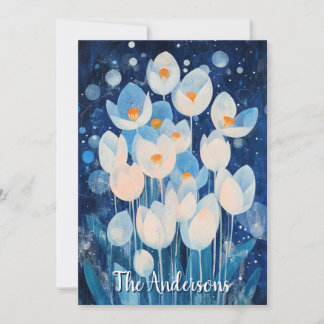 Tarjeta Festiva Winter Flowers