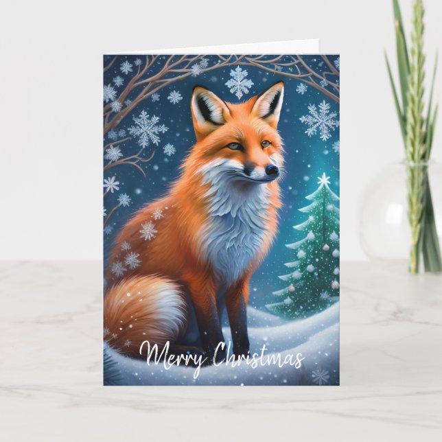 Tarjeta Festiva Winter Fox (Anverso)