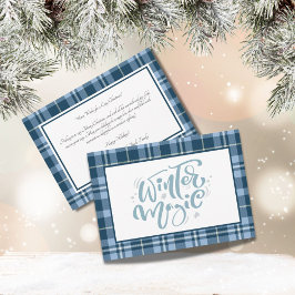 Tarjeta Festiva "Winter Magic" Navidades de la familia Blue Buffal