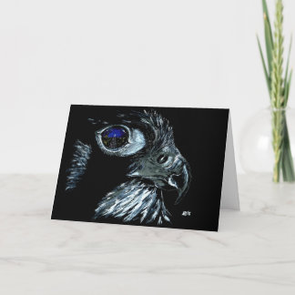 Tarjeta Festiva Winter Peregrine Tradicional sin texto frontal