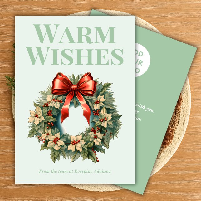 Tarjeta Festiva  Winter Pine Team Holiday Card (Subido por el creador)