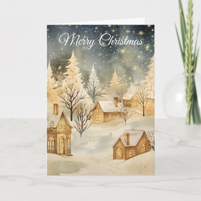 Tarjeta Festiva Winter Scene (Anverso)