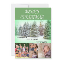 Winter Scene Merry Christmas 4 Photo Collage