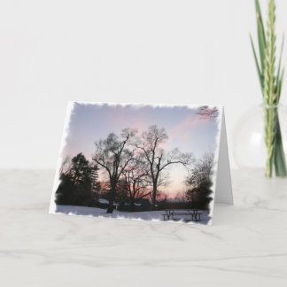Tarjeta Festiva Winter Sunset