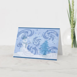 Tarjeta Festiva Winter Swirl