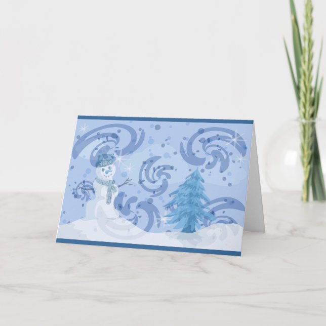 Tarjeta Festiva Winter Swirl (Anverso)