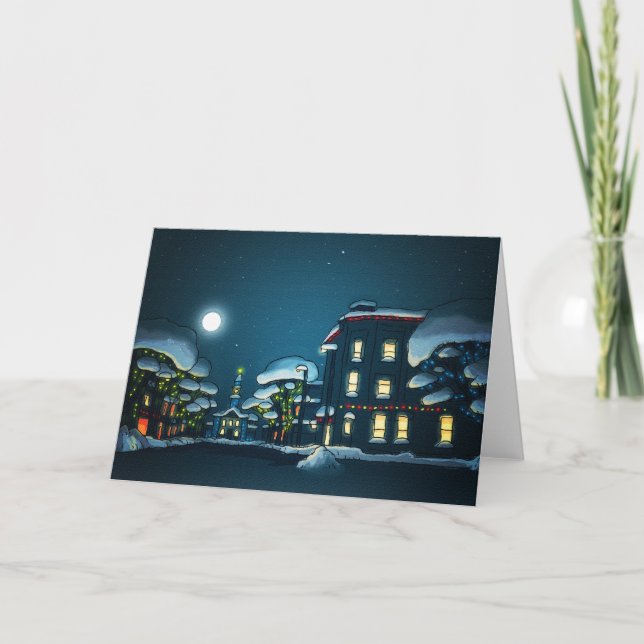 Tarjeta Festiva Winter Village (Anverso)