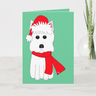 Tarjeta Festiva Winter Westie