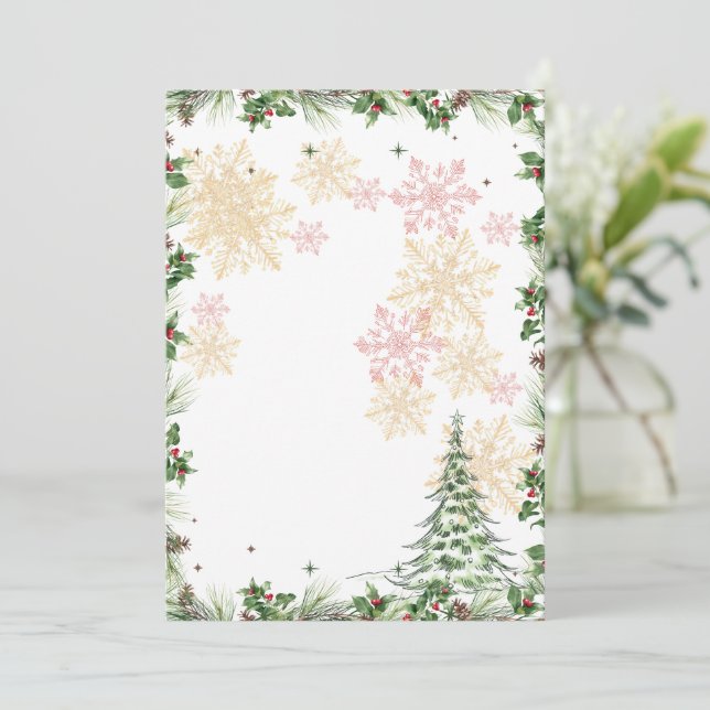 Tarjeta Festiva Winter Wonderland (Anverso de pie)