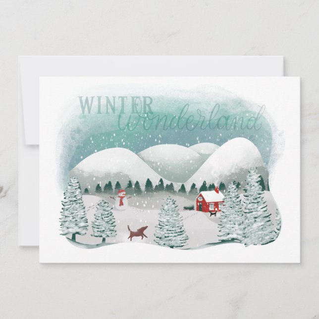 Tarjeta Festiva Winter Wonderland (Anverso)