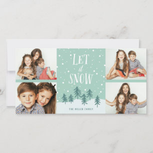 Tarjeta Festiva Winter Wonderland Deja Que La Nieve Festividad 4