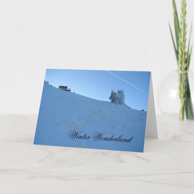 Tarjeta Festiva Winter Wonderland Hager Mtn. Búsqueda de incendios (Anverso)