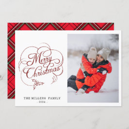 Tarjeta Festiva Winter Wonderland Merry Christmas Photo