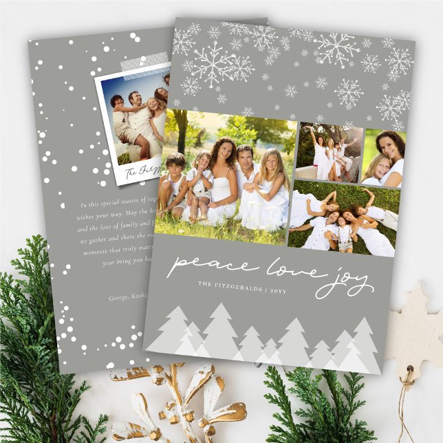 Tarjeta Festiva Winter Wonderland Snowflakes Happy Holidays Photo (Subido por el creador)