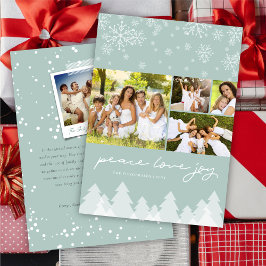 Tarjeta Festiva Winter Wonderland Snowflakes Happy Holidays Photo