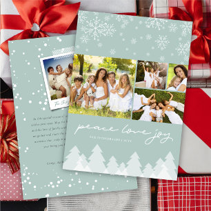 Tarjeta Festiva Winter Wonderland Snowflakes Happy Holidays Photo