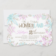 Winter Wonderland Snowflakes Sparkle Cumpleaños