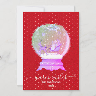 Tarjeta Festiva  Winter Woodland Snowglobe 