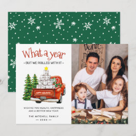 Tarjeta Festiva Wipe y sonrisa: Un año en toilet Rolls y fotos