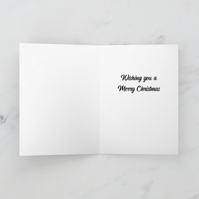 Tarjeta Festiva Wishing you a Merry Christmas (Interior)
