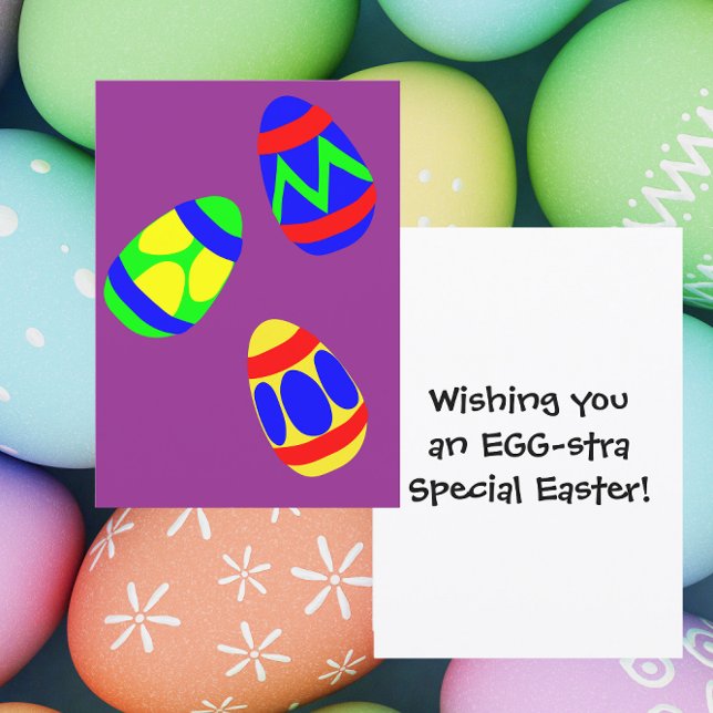 Tarjeta Festiva Wishing you an Egg-stra special Easter Flat (Subido por el creador)