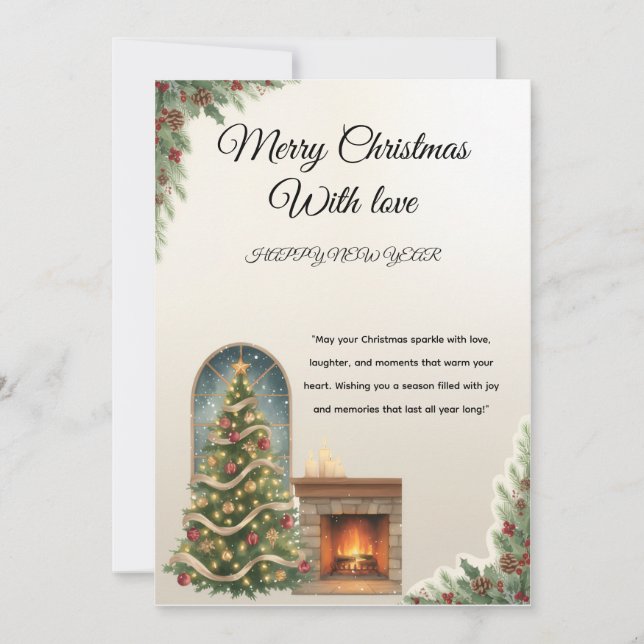 Tarjeta Festiva Wishing You Christmas Magic, Christmas cards (Anverso)