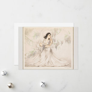 Tarjeta Festiva Wisteria, 1940 por Louis Icart