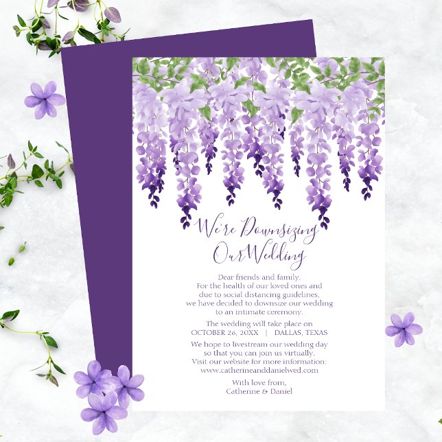 Tarjeta Festiva Wisteria acuarela Estamos reduciendo el tamaño de  (Subido por el creador)