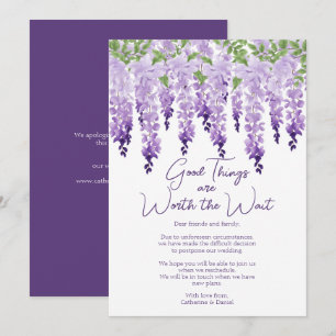 Tarjeta Festiva Wisteria Buenas Cosas Que Vale La Pena El Boda Esp