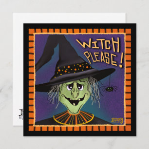 Tarjeta Festiva Witch Please Cita Funny Halloween