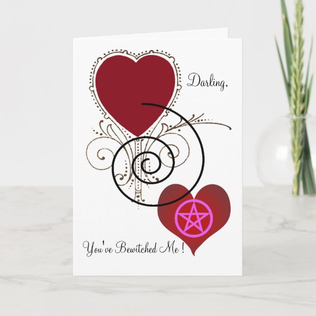 Tarjeta Festiva Witchy Valentine (Anverso)