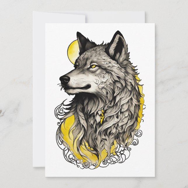 Tarjeta Festiva Wolf (Anverso)