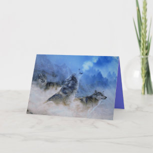 Tarjeta Festiva Wolf Spirits