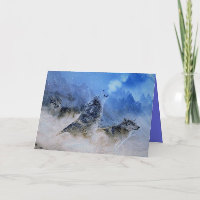 Tarjeta Festiva Wolf Spirits (Anverso)