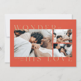 Tarjeta Festiva Wonder of His Love Christmas Card
