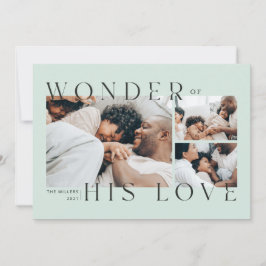Tarjeta Festiva Wonder of His Love Christmas Card