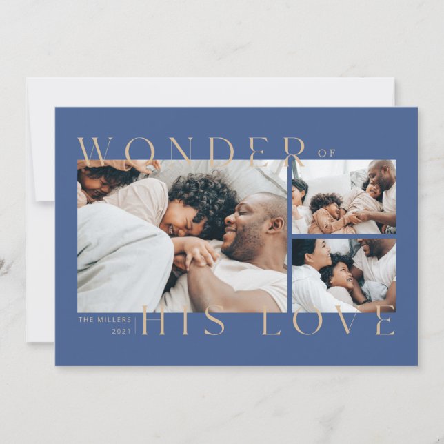 Tarjeta Festiva Wonder of His Love Christmas Card
