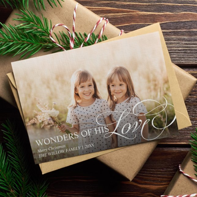 Tarjeta Festiva Wonders of His Love Christian Christmas 3 Photo  (Subido por el creador)