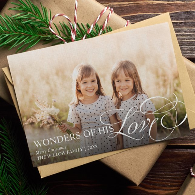 Tarjeta Festiva Wonders of His Love Christian Christmas 4 Photo  (Subido por el creador)