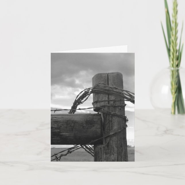 Tarjeta Festiva Wood & the Wire - 4" x 5.6" Notecard (Anverso)