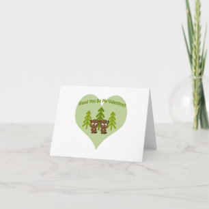 Tarjeta Festiva Wood You Be My Valentine