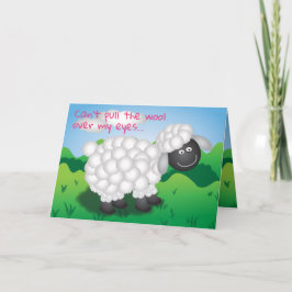 Tarjeta Festiva Wooly Sheep Valentine