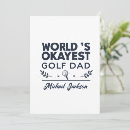 Tarjeta Festiva World’s Okayest Golf Dad Custom Name Design
